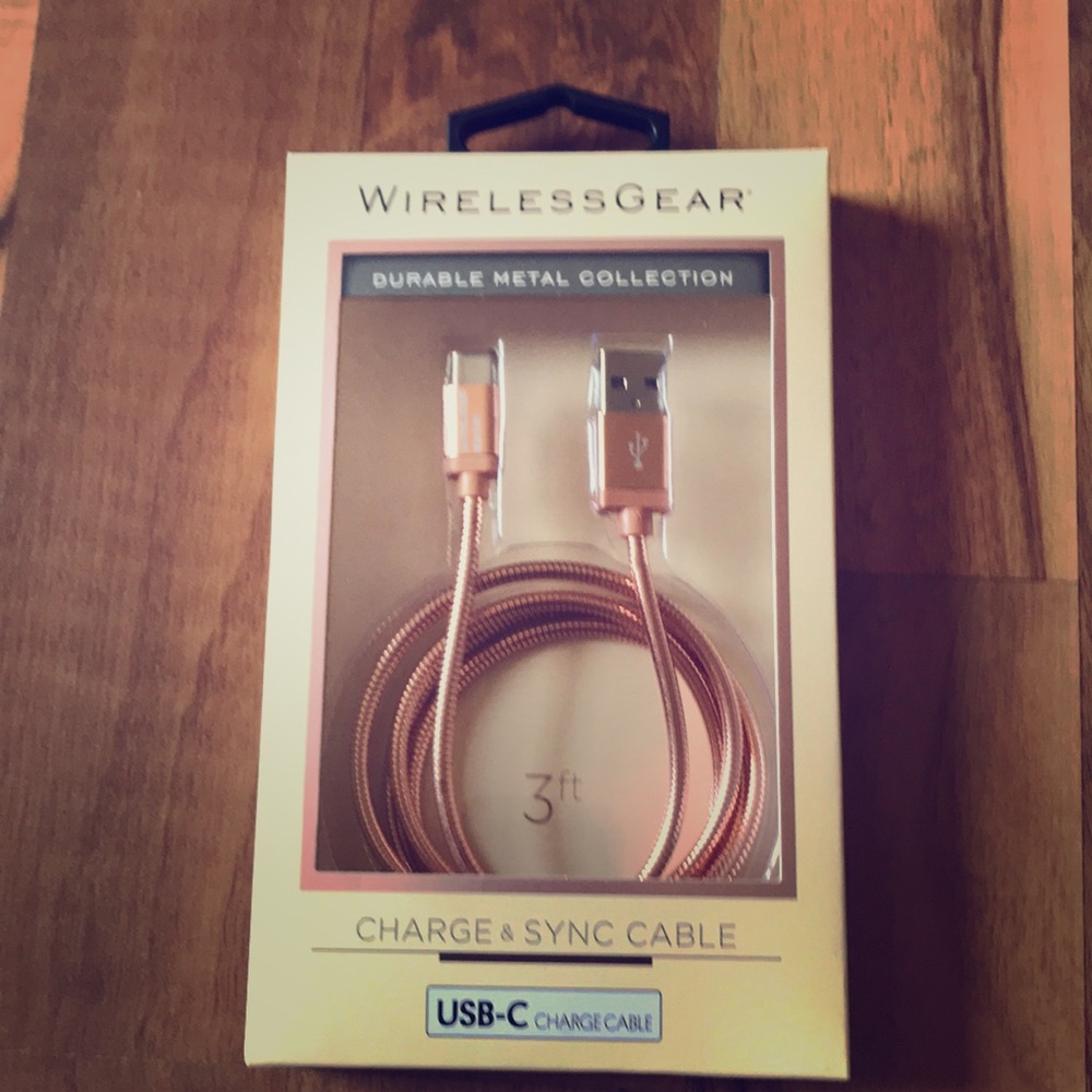 Rose Gold Charge & Sync for USB-C Charge Cable